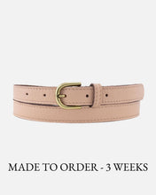 Load image into Gallery viewer, Amsterdam Heritage- Soft Skinny Leather Belt: Camel- XS/S
