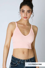 Load image into Gallery viewer, NIKIBIKI - NS8120 - Ribbed V-Neck Bra Top: 2254 Serene Blue
