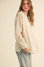 Load image into Gallery viewer, MIOU MUSE -STRIPED BUTTON DOWN SHIRT - Mustard
