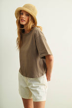 Load image into Gallery viewer, MIOU MUSE - SHORT SLEEVE LINEN KNITTED TOP
