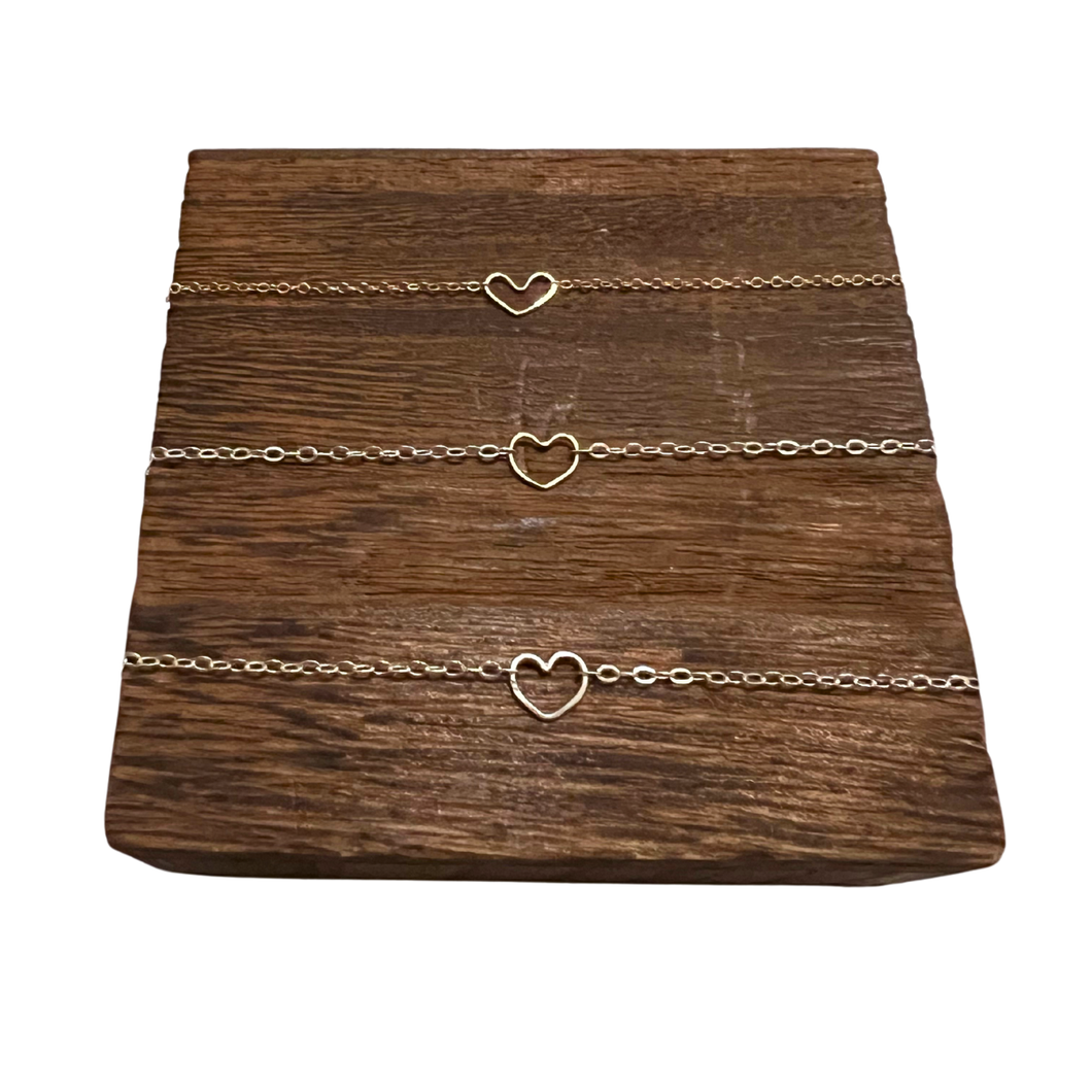 Tumbleweed - Mini Heart Bracelet -  Solid Sterling