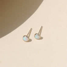Load image into Gallery viewer, Token Jewelry - Petite Opal Studs | 3mm Gemstone Earrings: 14k Gold Fill
