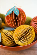 Load image into Gallery viewer, East End Press - ORANGE HONEYCOMB ORNAMENT
