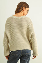 Load image into Gallery viewer, MIOU MUSE - YELLOW ROUND NECK KNITTED SWEATER
