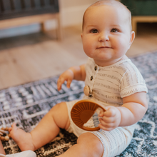 Load image into Gallery viewer, Babeehive Goods - Sunburst Teething Toy - Duck Egg Blue
