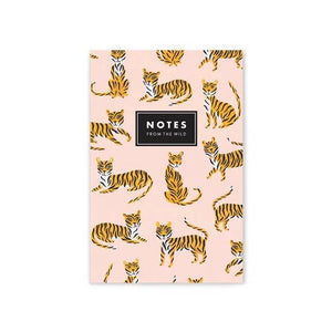 Girl w/ Knife - Notes From The Wild Mini Notepad - Tigers