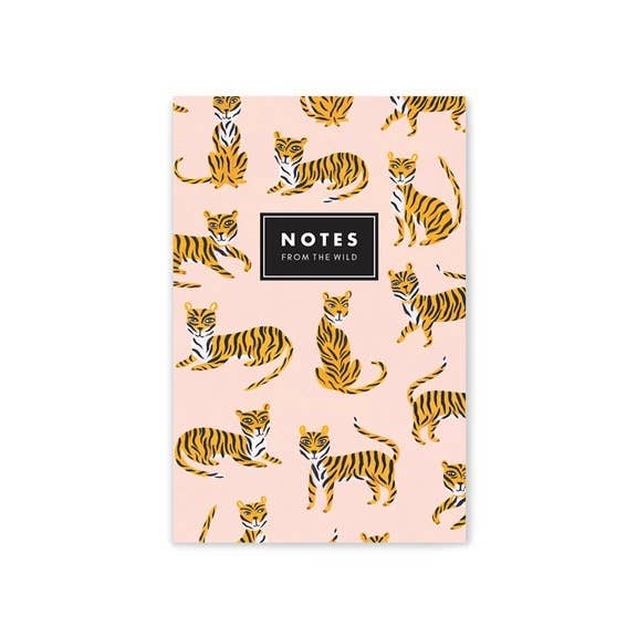 Girl w/ Knife - Notes From The Wild Mini Notepad - Tigers