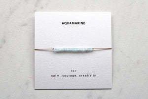 Soulsilk - Aquamarine Bracelet Card
