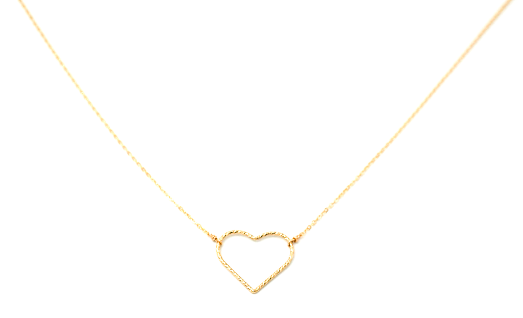May Martin - Large Shimmer Heart Necklace
