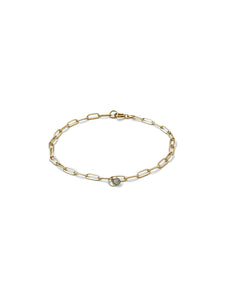 CLP Jewelry - Goldfill Paperclip Bracelet-Labradorite