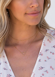 May Martin - Heart Outline Necklace