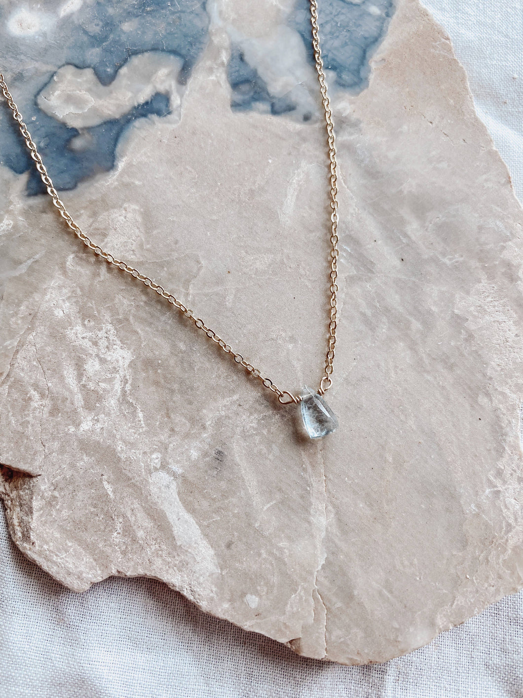 Milk Moon - Aquamarine Necklace