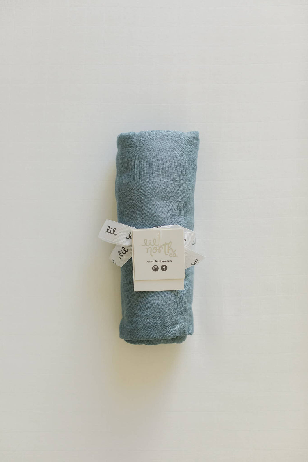 Lil North Co - Dusty Blue Muslin Single Swaddle
