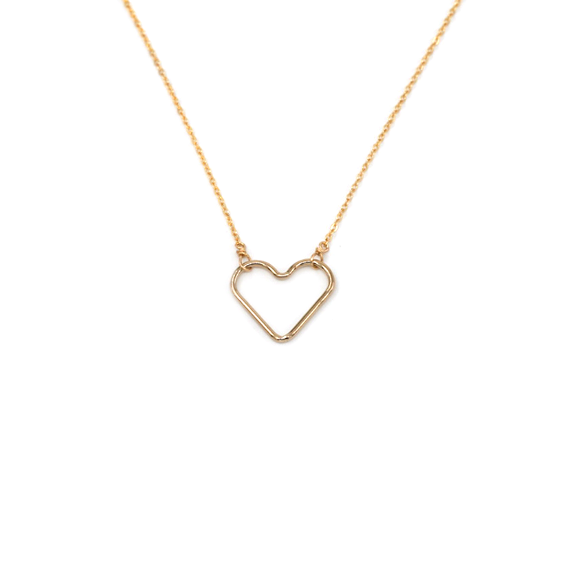 May Martin - Heart Outline Necklace