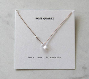 Soulsilk - Rose Quartz Necklace Card