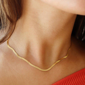 Token Jewelry - Luxe Herringbone Chain- 16"