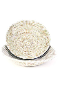 Swahili | AFRICAN MODERN - Solid White Grain Basket: SEN1C  - Small Basket