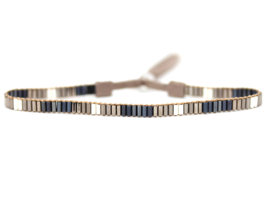 Silver ombré mini bracelet