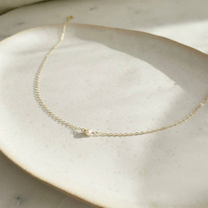 Token Jewelry - Mini Pearl Necklace: 16" / 14k Gold Fill