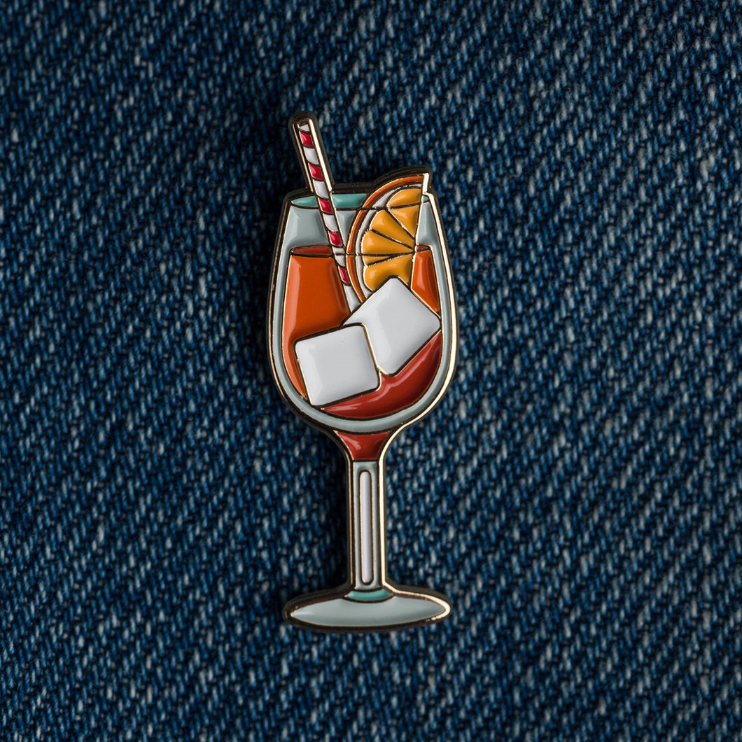 Love & Victory - Aperol Spritz Cocktail Pin