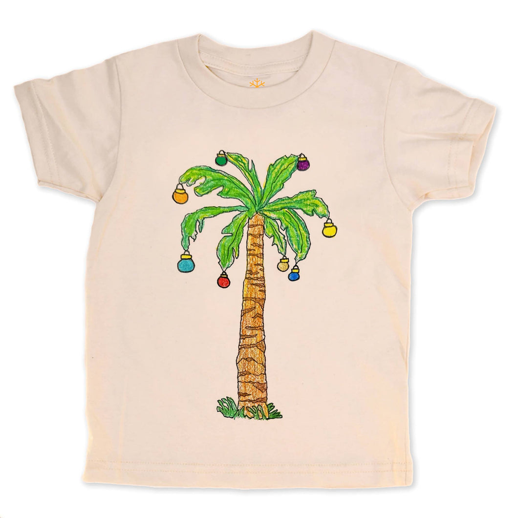 orangeheat - Holiday Palm - Natural Organic Tee: 6 Years / Tee