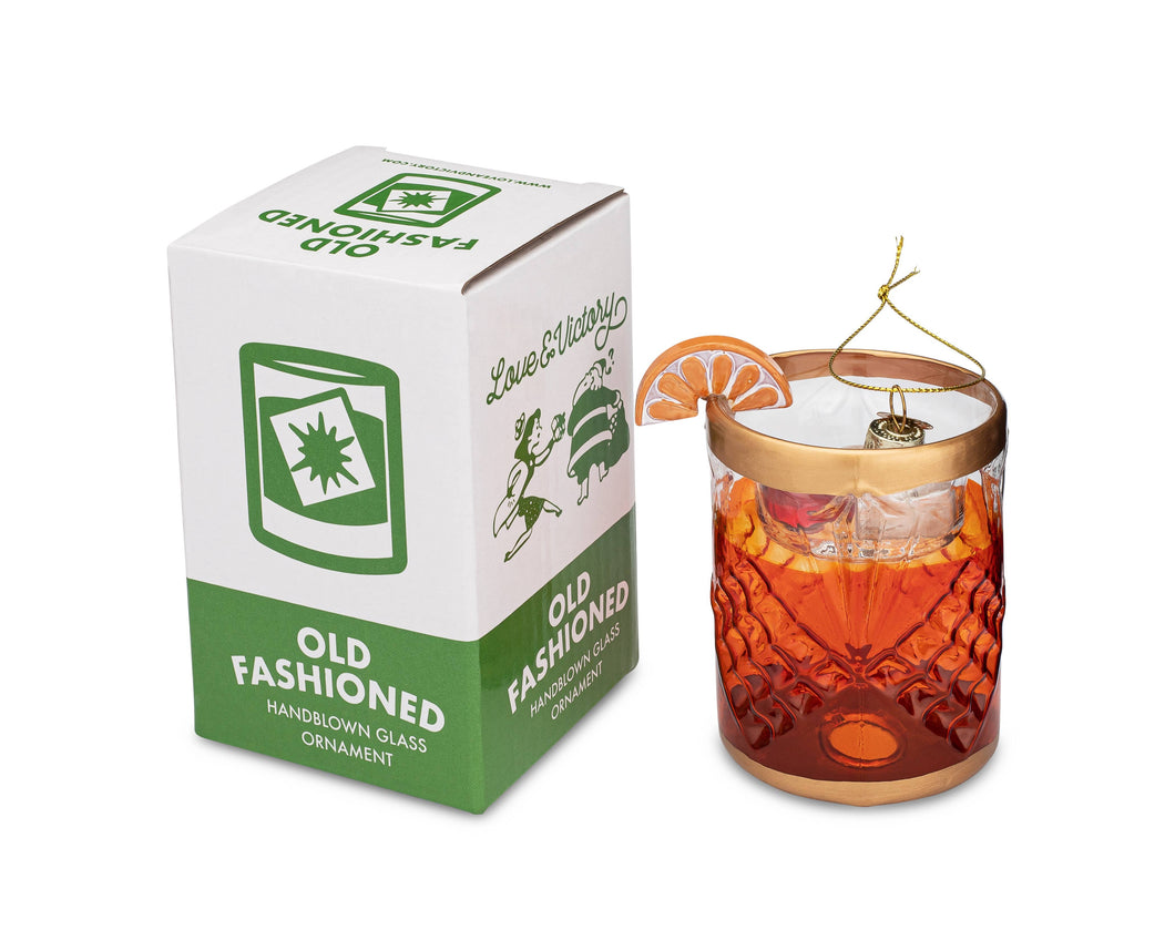 Love & Victory - Old Fashioned Cocktail Christmas Ornament
