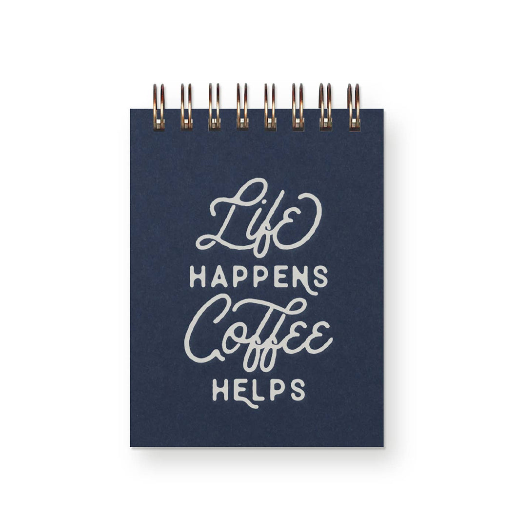 Ruff House Print Shop - Life/Coffee Mini Jotter Notebook