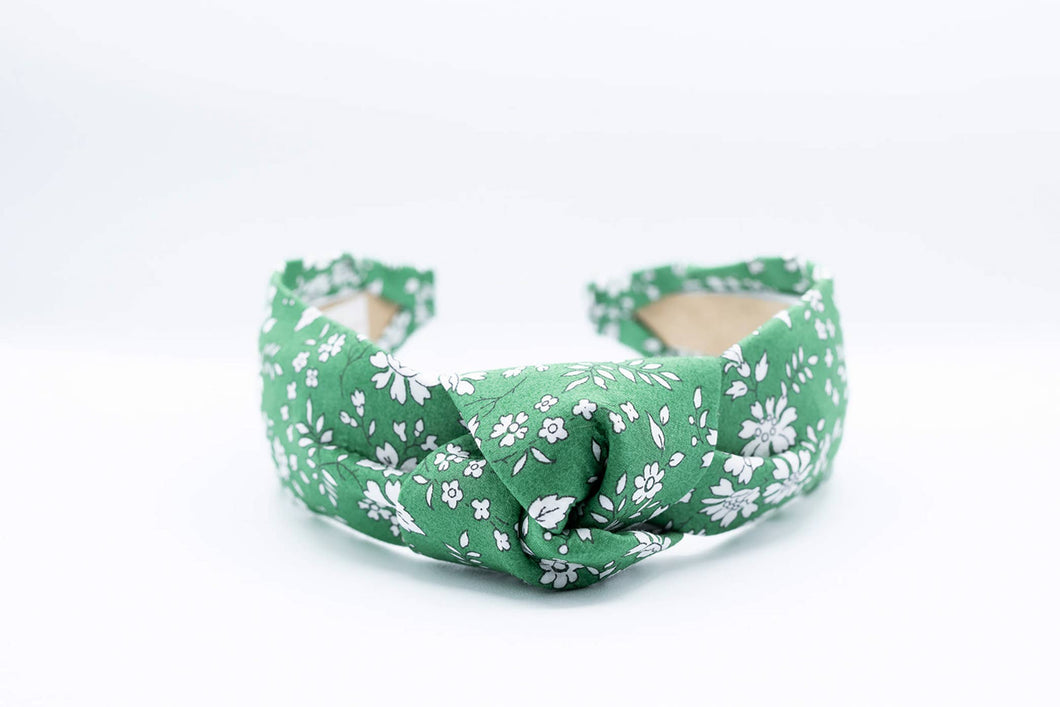 Maddie and Me Handmade - Top Knot Floral Headband | Liberty | St. Patrick's Day
