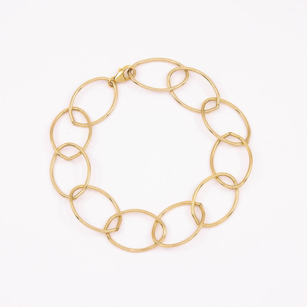 Tumbleweed Gold Fill Chain Bracelets-Large Oval
