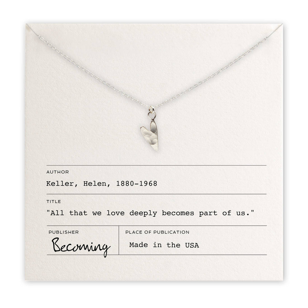 Becoming Jewelry - Love Deeply Necklace- Sterling Silver