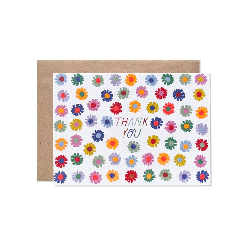 Hartland Cards - Thank You Darling Daisy Neon Card Set Of 8