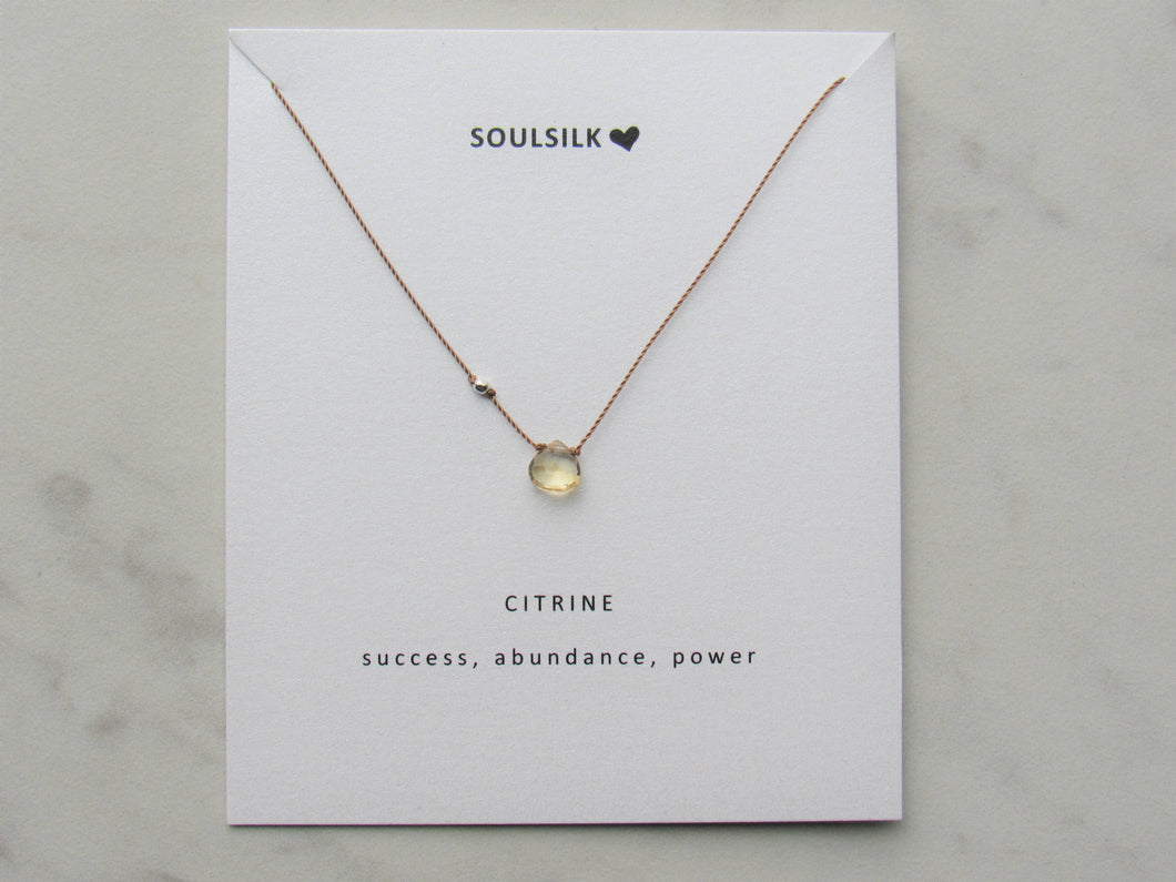 Soulsilk - Citrine Necklace Card
