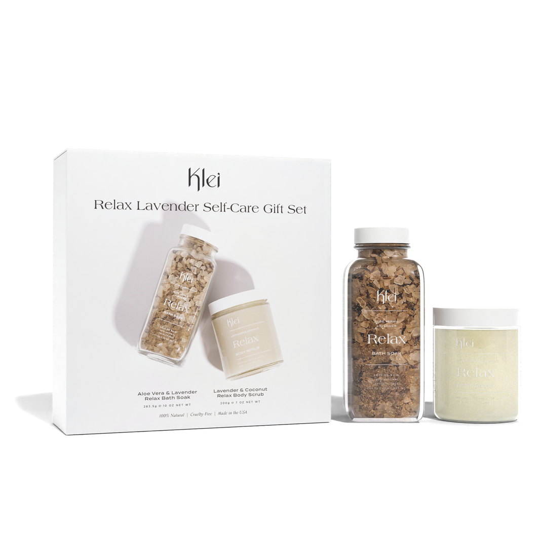 Klei Beauty - Klei Relax Self-Care Gift Set | Bath Soak & Body Scrub Set
