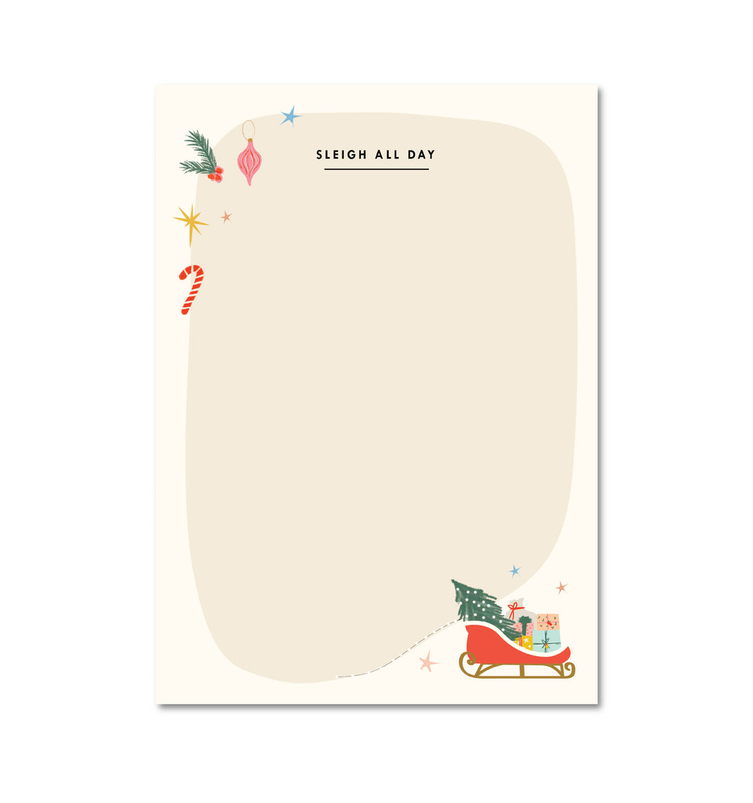 Ginger P. Designs - Sleigh All Day Christmas Notepad