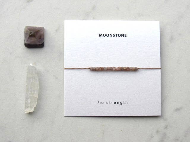 Soulsilk - Chocolate Moonstone  Bracelet Card