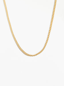 Curb Chain Necklace: Gold