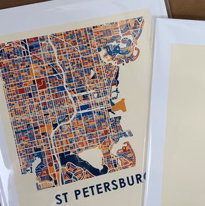 8x10 St. Pete map print