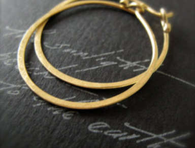 Modern Bird Small gold hoops