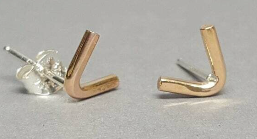Tumbleweed Small V Studs 14kt gold filled