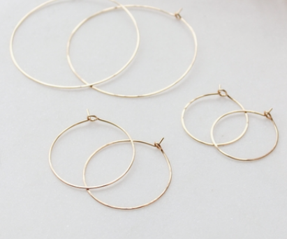 Cypress Hoops - Silver 2.5