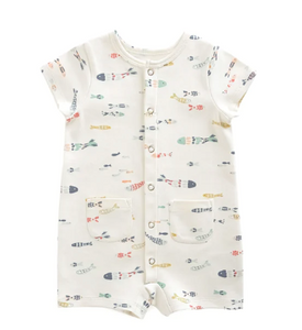 Pehr Fish Pocket Romper