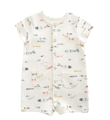 Pehr Fish Pocket Romper
