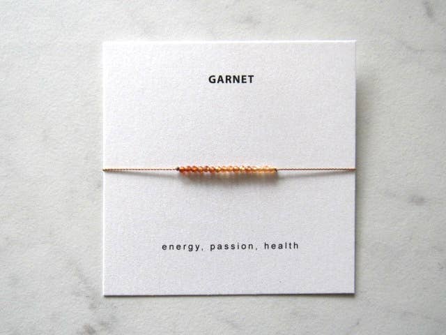 Soulsilk - Hessonite Garnet Bracelet Card