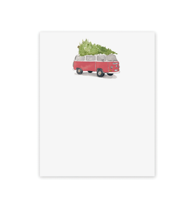 E. Frances - Holiday VW Bus Notepad