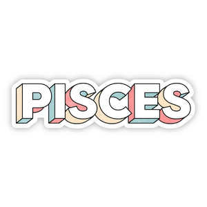 Big Moods - Pisces Lettering Zodiac Sticker