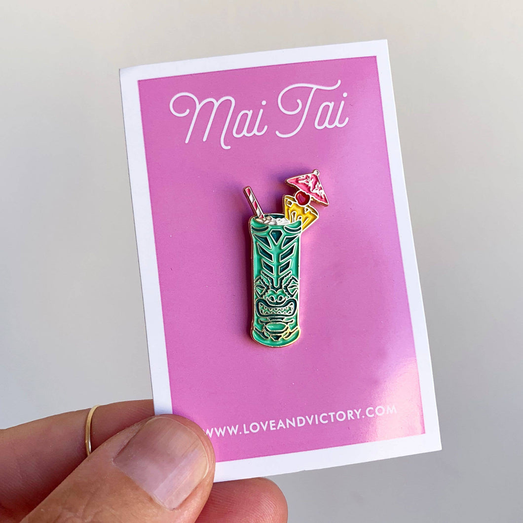 Love & Victory - Mai Tai Cocktail PIn