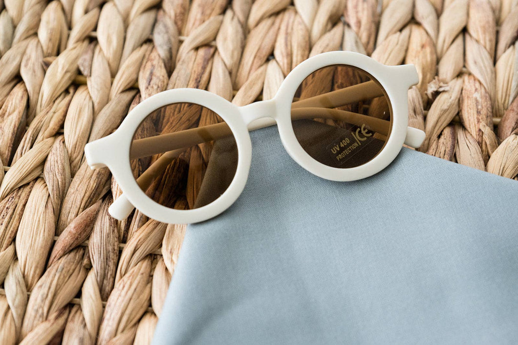Babeehive Goods - Toddler & Kid Retro Sunglasses - White