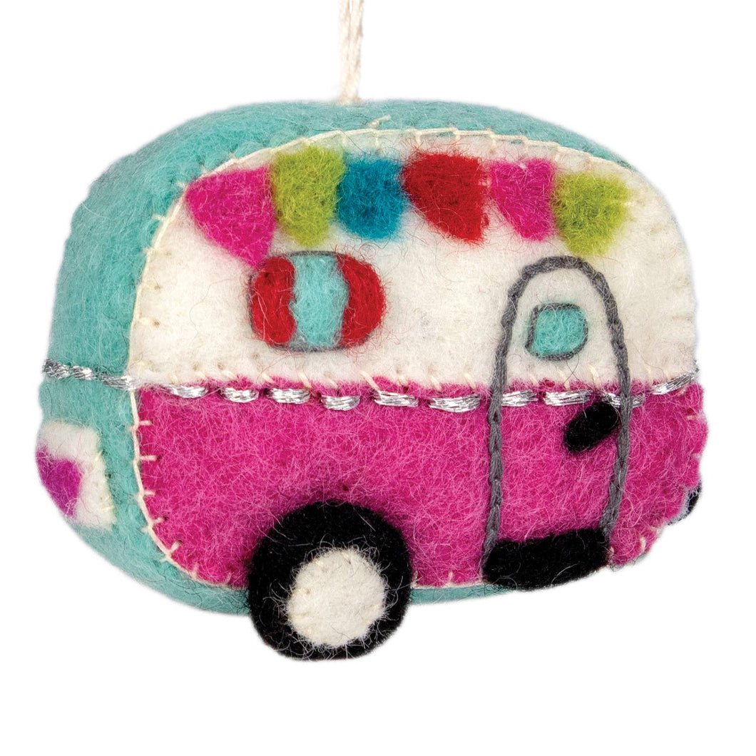 dZi Handmade - Pink Camper Ornament