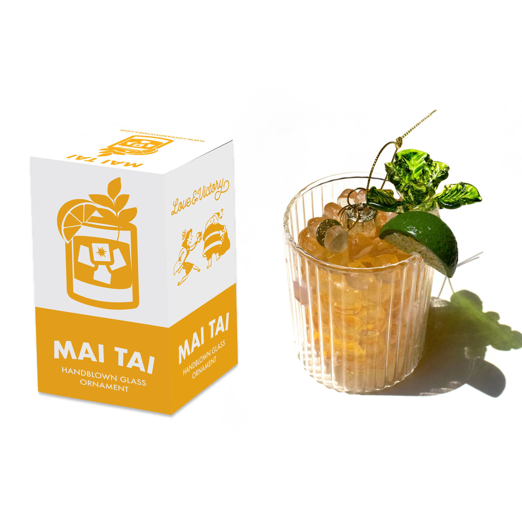Love & Victory - Mai Tai Cocktail Christmas Ornament