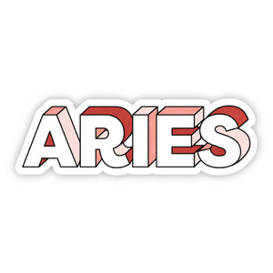 Big Moods - Aries Lettering Zodiac Sticker